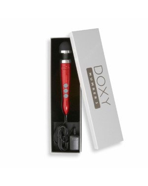 Вібромасажер DOXY Die Cast 3 Candy Red, дуже потужний, живлення 220В, металевий корпус