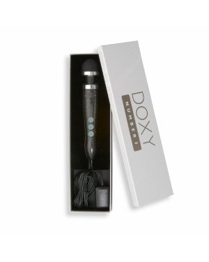 Вібромасажер DOXY Die Cast 3 Disco Black, дуже потужний, живлення 220В, металевий корпус