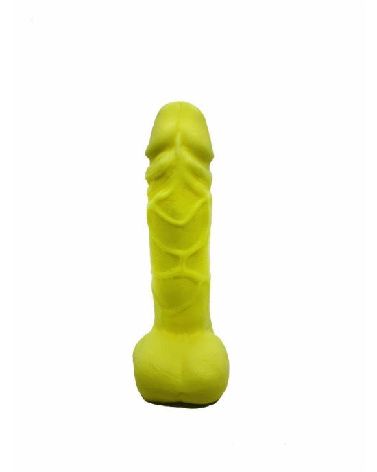 Крафтове мило-член із присоскою Чистий Кайф Yellow size M, натуральне Крафтове мило-член із присоскою Чистий Кайф Yellow size M, натуральне