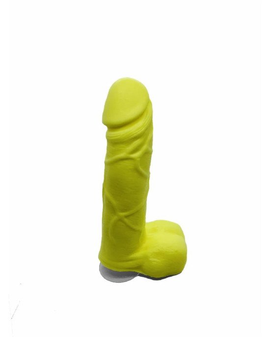 Крафтове мило-член із присоскою Чистий Кайф Yellow size M, натуральне Крафтове мило-член із присоскою Чистий Кайф Yellow size M, натуральне