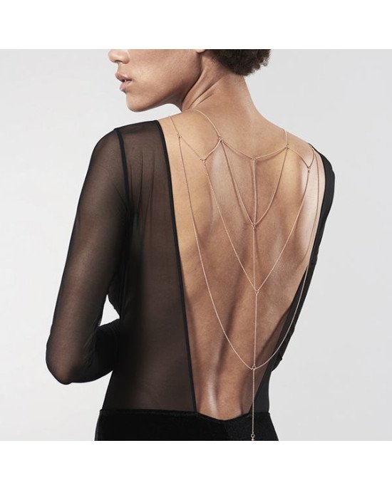 Ланцюжок для спини Bijoux Indiscrets Magnifique Back and Cleavage Chain - Gold, прикраса для тіла Ланцюжок для спини Bijoux Indiscrets Magnifique Back and Cleavage Chain - Gold, прикраса для тіла