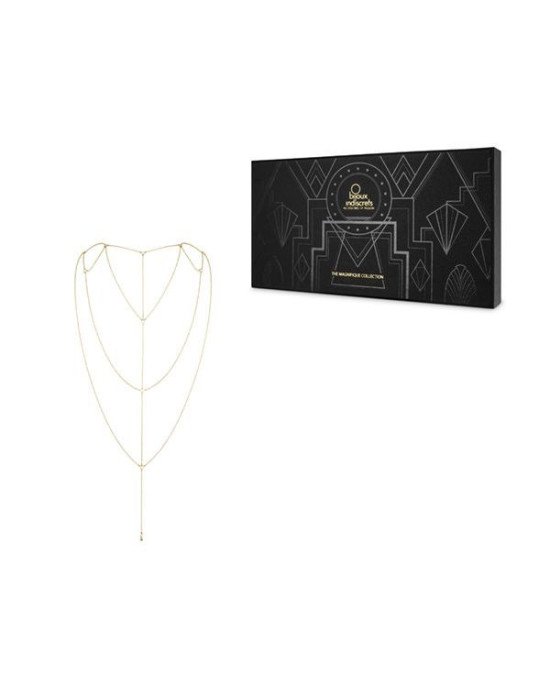Ланцюжок для спини Bijoux Indiscrets Magnifique Back and Cleavage Chain - Gold, прикраса для тіла Ланцюжок для спини Bijoux Indiscrets Magnifique Back and Cleavage Chain - Gold, прикраса для тіла