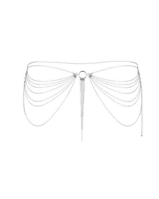 Ланцюжок трусики або ліф Bijoux Indiscrets Magnifique Waist Chain - silver, прикраса на тіло Ланцюжок трусики або ліф Bijoux Indiscrets Magnifique Waist Chain - silver, прикраса на тіло
