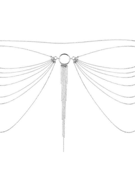Ланцюжок трусики або ліф Bijoux Indiscrets Magnifique Waist Chain - silver, прикраса на тіло Ланцюжок трусики або ліф Bijoux Indiscrets Magnifique Waist Chain - silver, прикраса на тіло