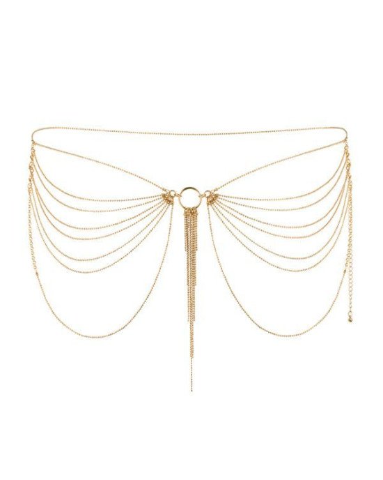 Ланцюжок на трусики або ліф Bijoux Indiscrets MAGNIFIQUE Waist Chain - Gold, прикраса на тіло Ланцюжок на трусики або ліф Bijoux Indiscrets MAGNIFIQUE Waist Chain - Gold, прикраса на тіло
