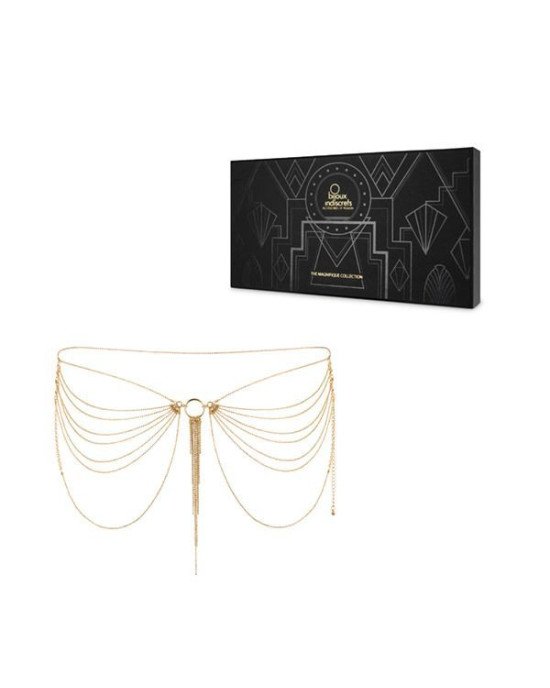 Ланцюжок на трусики або ліф Bijoux Indiscrets MAGNIFIQUE Waist Chain - Gold, прикраса на тіло Ланцюжок на трусики або ліф Bijoux Indiscrets MAGNIFIQUE Waist Chain - Gold, прикраса на тіло