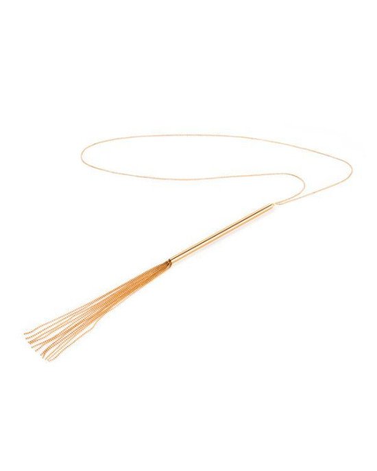 Ланцюжок-батіг на шию Bijoux Indiscrets MAGNIFIQUE Necklace Whip - Gold, прикраса для тіла Ланцюжок-батіг на шию Bijoux Indiscrets MAGNIFIQUE Necklace Whip - Gold, прикраса для тіла