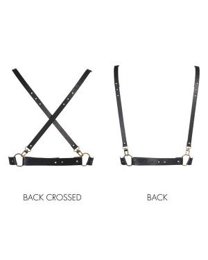 Портупея Bijoux Indiscrets MAZE - X Harness Black, екошкіра Портупея Bijoux Indiscrets MAZE - X Harness Black, екошкіра