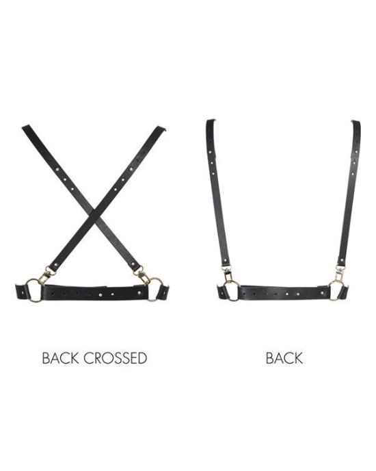 Портупея Bijoux Indiscrets MAZE - X Harness Black, екошкіра Портупея Bijoux Indiscrets MAZE - X Harness Black, екошкіра