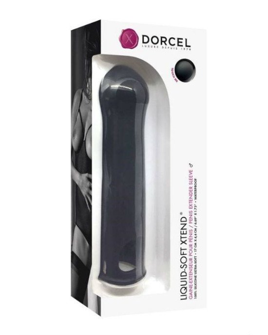 Подовжувальна насадка на член Dorcel LIQUID-SOFT XTEND (до + 3,8см), з кільцем для мошонки Подовжувальна насадка на член Dorcel LIQUID-SOFT XTEND (до + 3,8см), з кільцем для мошонки