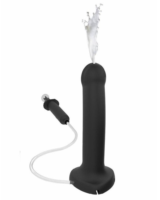Фалоімітатор, що кінчає Strap-On-Me Dildo Cum Black, діаметр 3,6 см, силікон, насадка для страпону Фалоімітатор, що кінчає Strap-On-Me Dildo Cum Black, діаметр 3,6 см, силікон, насадка для страпону