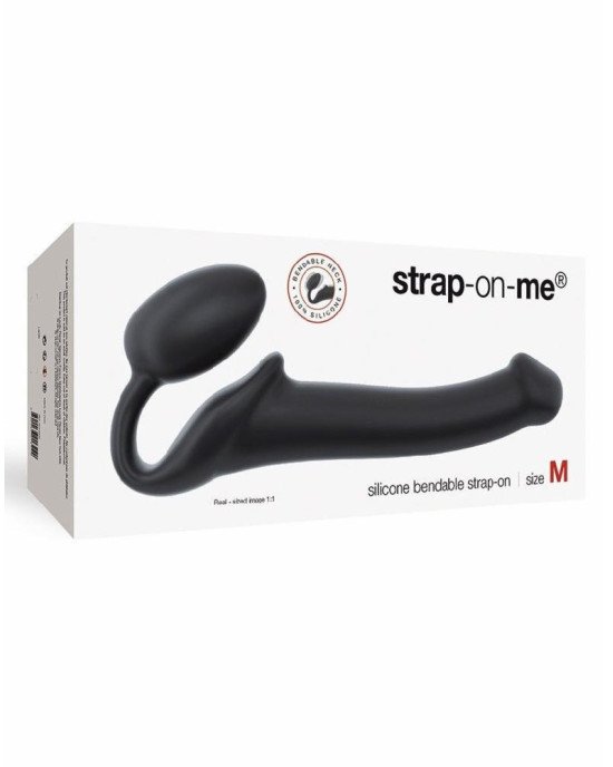Безремінний страпон Strap-On-Me Black M, повністю регульований, діаметр 3,3 см Безремінний страпон Strap-On-Me Black M, повністю регульований, діаметр 3,3 см