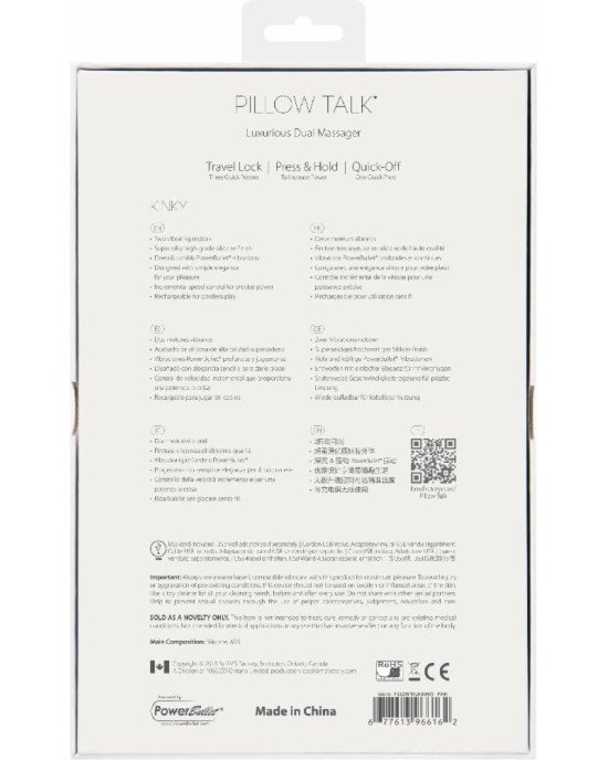 Розкішний вібратор-кролик Pillow Talk - Kinky Pink з кристалом Сваровські, потужний Розкішний вібратор-кролик Pillow Talk - Kinky Pink з кристалом Сваровські, потужний
