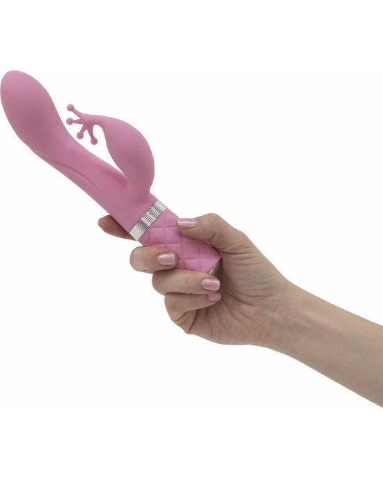 Розкішний вібратор-кролик Pillow Talk - Kinky Pink з кристалом Сваровські, потужний Розкішний вібратор-кролик Pillow Talk - Kinky Pink з кристалом Сваровські, потужний