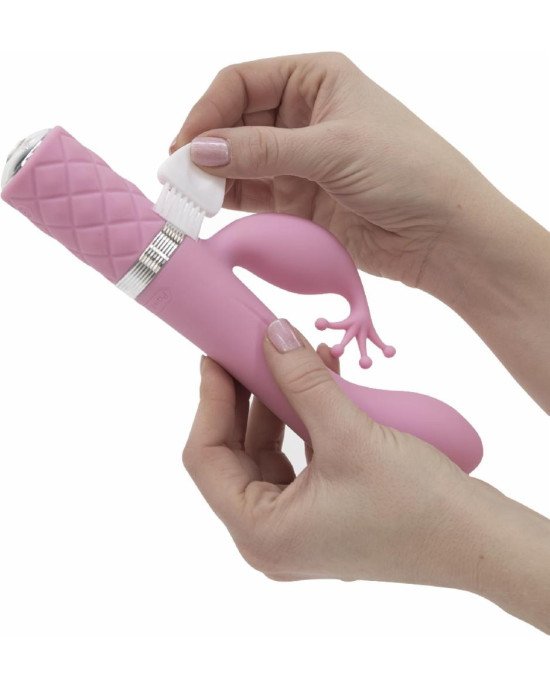 Розкішний вібратор-кролик Pillow Talk - Kinky Pink з кристалом Сваровські, потужний Розкішний вібратор-кролик Pillow Talk - Kinky Pink з кристалом Сваровські, потужний