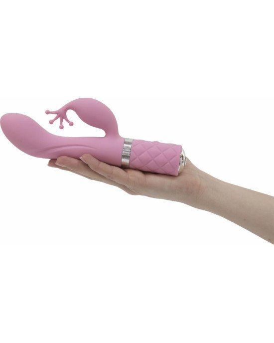 Розкішний вібратор-кролик Pillow Talk - Kinky Pink з кристалом Сваровські, потужний Розкішний вібратор-кролик Pillow Talk - Kinky Pink з кристалом Сваровські, потужний