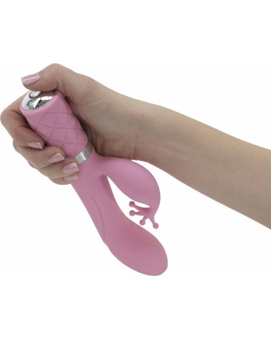 Розкішний вібратор-кролик Pillow Talk - Kinky Pink з кристалом Сваровські, потужний Розкішний вібратор-кролик Pillow Talk - Kinky Pink з кристалом Сваровські, потужний