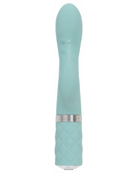 Розкішний вібратор-кролик Pillow Talk - Kinky Teal з кристалом Сваровські, потужний Розкішний вібратор-кролик Pillow Talk - Kinky Teal з кристалом Сваровські, потужний