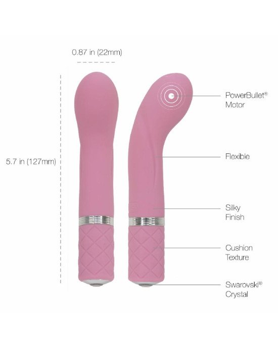 Розкішний вібратор Pillow Talk - Racy Pink з кристалом Сваровські для точки G, подарункова упаковка Розкішний вібратор Pillow Talk - Racy Pink з кристалом Сваровські для точки G, подарункова упаковка