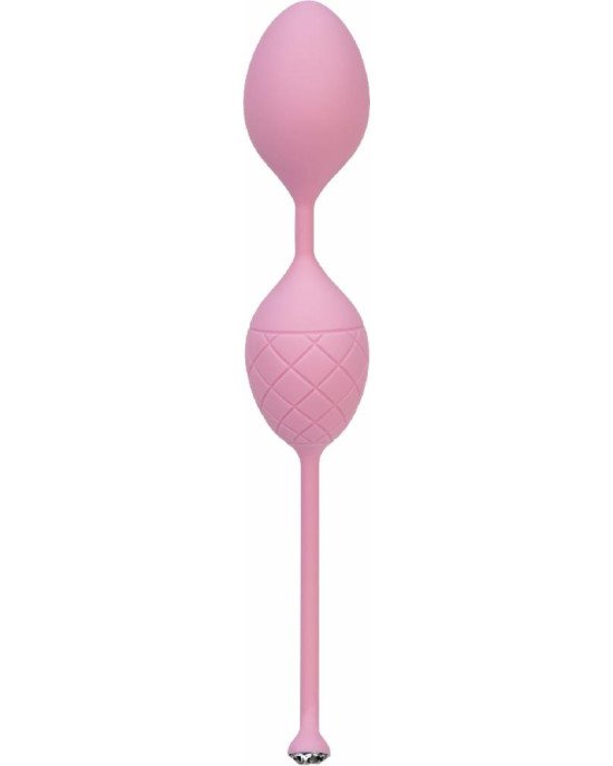 Розкішні вагінальні кульки PILLOW TALK - Frisky Pink з кристалом, діаметр 3,2 см, вага 49-75гр Розкішні вагінальні кульки PILLOW TALK - Frisky Pink з кристалом, діаметр 3,2 см, вага 49-75гр