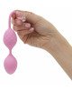 Розкішні вагінальні кульки PILLOW TALK - Frisky Pink з кристалом, діаметр 3,2 см, вага 49-75гр Розкішні вагінальні кульки PILLOW TALK - Frisky Pink з кристалом, діаметр 3,2 см, вага 49-75гр