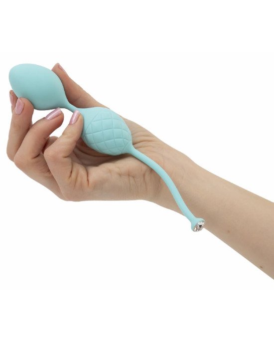 Розкішні вагінальні кульки PILLOW TALK - Frisky Teal з кристалом, діаметр 3,2 см, вага 49-75 гр Розкішні вагінальні кульки PILLOW TALK - Frisky Teal з кристалом, діаметр 3,2 см, вага 49-75 гр