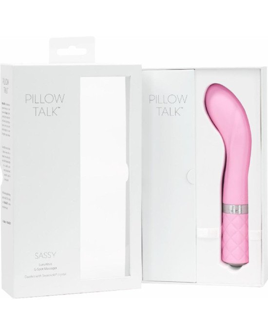 Розкішний вібратор Pillow Talk - Sassy Pink з кристалом Сваровські для точки G, подарункова упаковка Розкішний вібратор Pillow Talk - Sassy Pink з кристалом Сваровські для точки G, подарункова упаковка