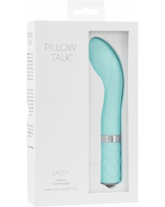 Розкішний вібратор Pillow Talk - Sassy Teal з кристалом Сваровські для точки G, подарункова упаковка Розкішний вібратор Pillow Talk - Sassy Teal з кристалом Сваровські для точки G, подарункова упаковка
