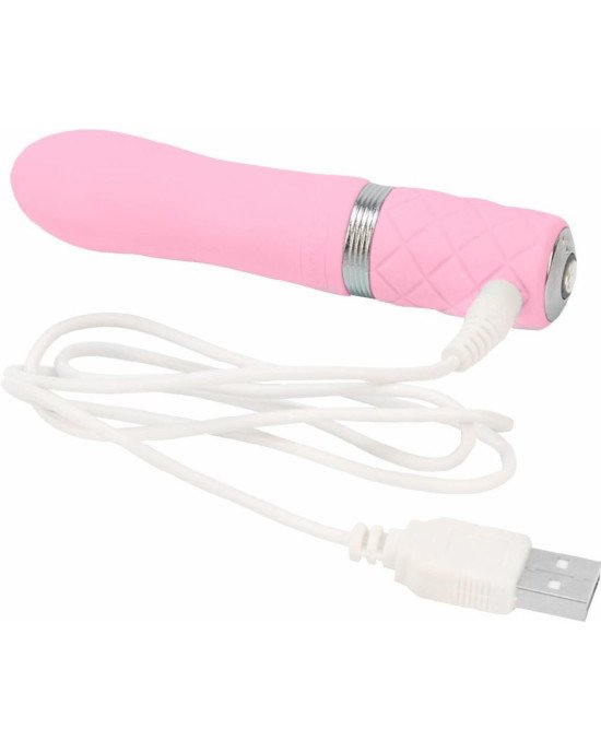 Розкішний вібратор PILLOW TALK - Flirty Pink з кристалом Сваровські, гнучка голівка Розкішний вібратор PILLOW TALK - Flirty Pink з кристалом Сваровські, гнучка голівка