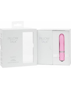 Розкішний вібратор PILLOW TALK - Flirty Pink з кристалом Сваровські, гнучка голівка Розкішний вібратор PILLOW TALK - Flirty Pink з кристалом Сваровські, гнучка голівка