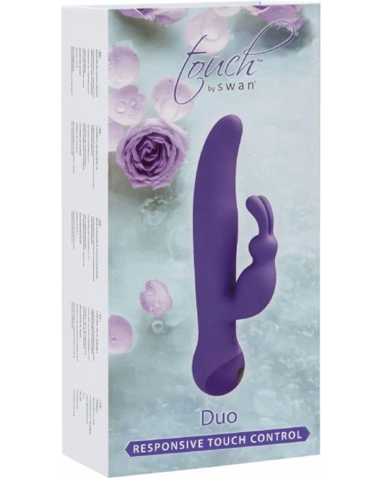 Вібратор-кролик з сенсорним управлінням і ротацією Touch by SWAN - Duo Purple, глибока вібрація Вібратор-кролик з сенсорним управлінням і ротацією Touch by SWAN - Duo Purple, глибока вібрація
