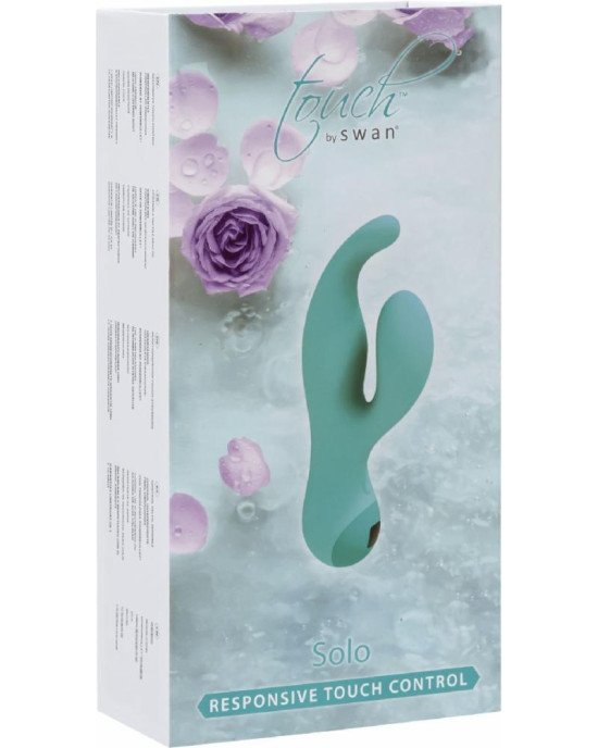 Вібратор-кролик з сенсорним управлінням Touch by SWAN - Solo Teal, глибока вібрація, для точки G
