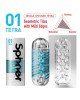Мастурбатор Tenga Spinner 01 Tetra з пружною стимулювальною спіраллю всередині, ніжна спіраль