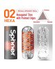 Мастурбатор Tenga Spinner 02 Hexa з пружною стимулювальною спіраллю всередині, стандартна спіраль