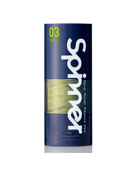 Мастурбатор Tenga Spinner 03 Shell з пружною стимулювальною спіраллю всередині Мастурбатор Tenga Spinner 03 Shell з пружною стимулювальною спіраллю всередині