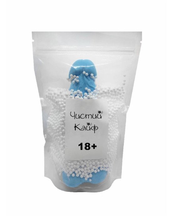 Крафтове мило-член із присоскою Чистый Кайф Blue size XL, натуральне Крафтове мило-член із присоскою Чистый Кайф Blue size XL, натуральне