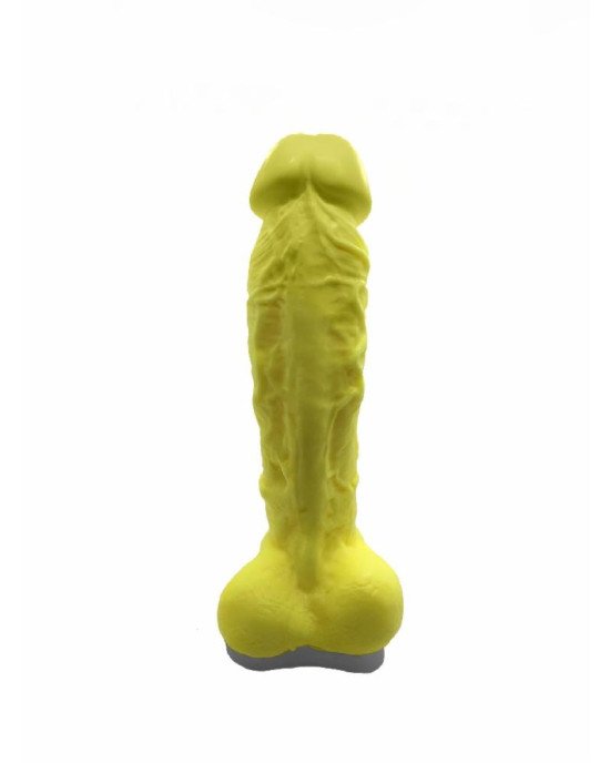 Крафтове мило-член із присоскою Чистый Кайф Yellow size XL, натуральне