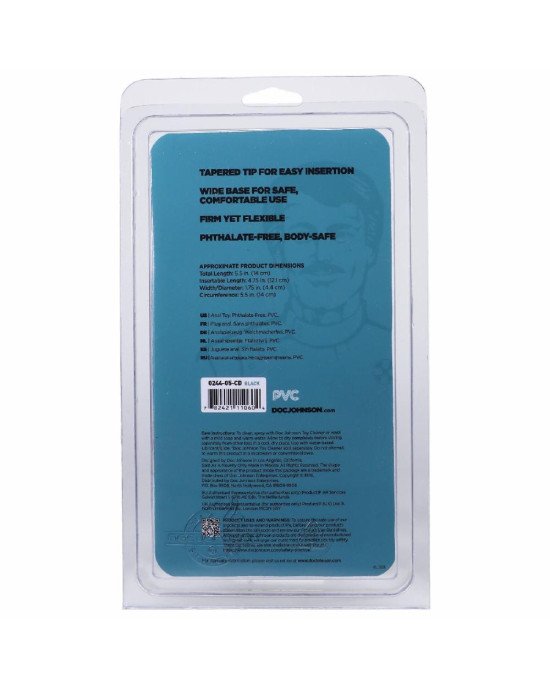 Анальна пробка Doc Johnson Smooth Classic Medium - Black, макс. діаметр 3,8 см Анальна пробка Doc Johnson Smooth Classic Medium - Black, макс. діаметр 3,8 см