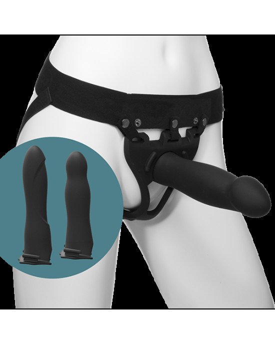 Набір для страпона Doc Johnson Body Extensions - BE Ready - Black Набір для страпона Doc Johnson Body Extensions - BE Ready - Black