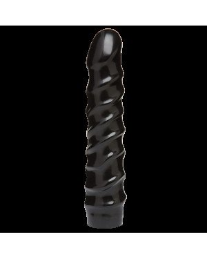 Ділдо Doc Johnson CodeBlack - 8 Inch Raging Vac-U-Lock із стимулюючим рельєфом, діаметр 3,8 см