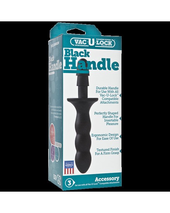 Тримач-рукоять Doc Johnson з кріпленням Vac-U-Lock - Black Handle для іграшок