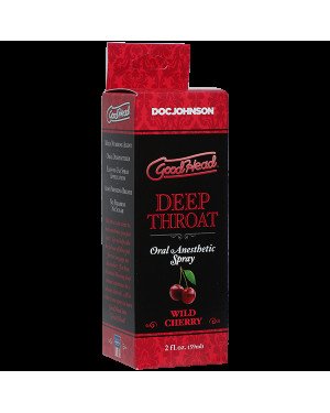 Спрей для мінету Doc Johnson GoodHead DeepThroat Spray - Wild Cherry 59 мл для глибокого мінету Спрей для мінету Doc Johnson GoodHead DeepThroat Spray - Wild Cherry 59 мл для глибокого мінету