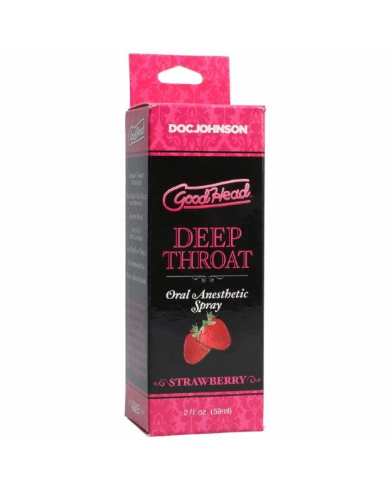 Спрей для мінету Doc Johnson GoodHead DeepThroat Spray - Sweet Strawberry 59 мл для глибокого мінету Спрей для мінету Doc Johnson GoodHead DeepThroat Spray - Sweet Strawberry 59 мл для глибокого мінету