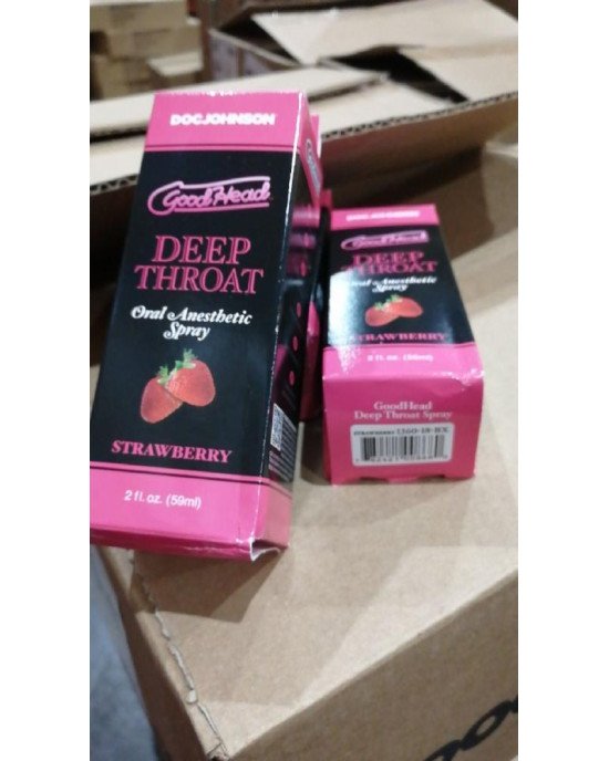 Розпродаж! Спрей для мінету Doc Johnson GoodHead DeepThroat Spray - Strawberry 59мл (термін 09.25) Розпродаж! Спрей для мінету Doc Johnson GoodHead DeepThroat Spray - Strawberry 59мл (термін 09.25)