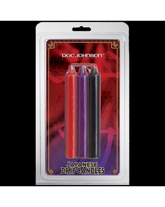 БДСМ свічки низькотемпературні Doc Johnson Japanese Drip Candles - 3 Pack Multi-Colored БДСМ свічки низькотемпературні Doc Johnson Japanese Drip Candles - 3 Pack Multi-Colored