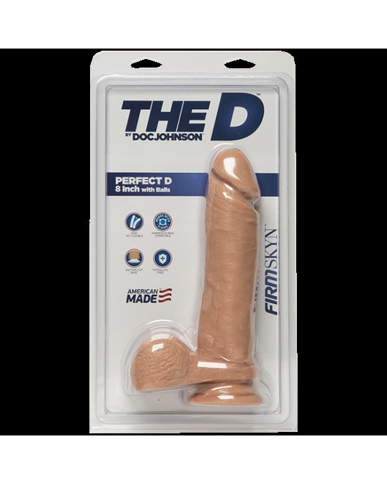 Фалоімітатор Doc Johnson The D - Perfect D - 8 Inch With Balls - FRIMSKYN, діаметр 5,1 см Фалоімітатор Doc Johnson The D - Perfect D - 8 Inch With Balls - FRIMSKYN, діаметр 5,1 см