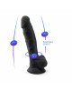 Фалоімітатор SilexD Johnny Black (MODEL 1 size 7in), двошаровий, силікон + Silexpan, діаметр 3,8см