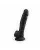 Фалоімітатор SilexD Johnny Black (MODEL 1 size 7in), двошаровий, силікон + Silexpan, діаметр 3,8см