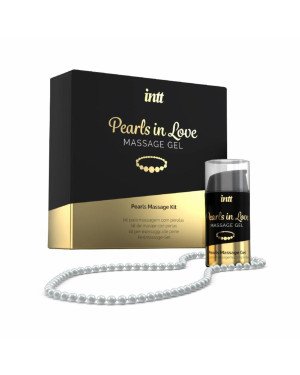 Набір для перлинного масажу Intt Pearls in Love: намисто та силіконовий масажний гель