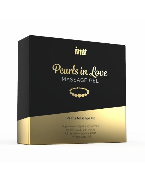 Набір для перлинного масажу Intt Pearls in Love: намисто та силіконовий масажний гель